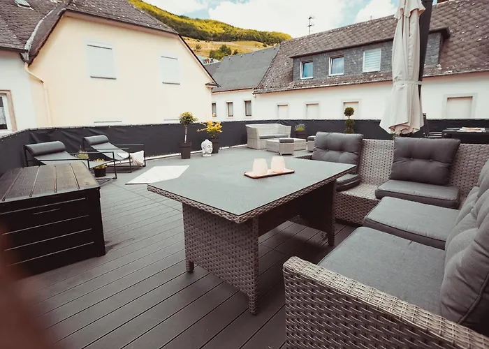 公寓 Exklusive Mosel-fewo In - Grosse Dachterrasse - Netflix - Waschmaschine 森海姆